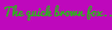 Image with Font Color 23BC0F and Background Color BE06BA